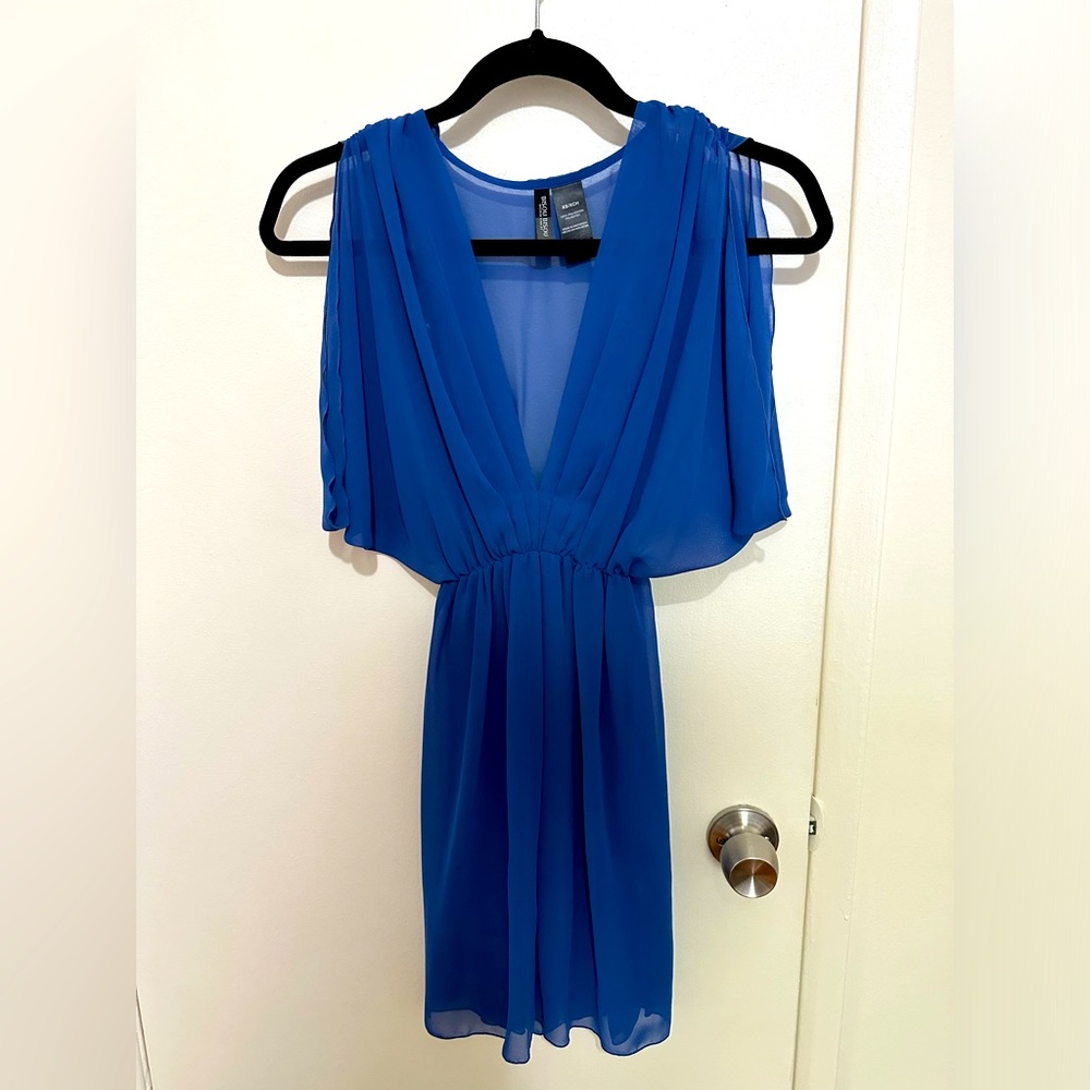 Bisou bisou sheer chiffon draped kimono dress